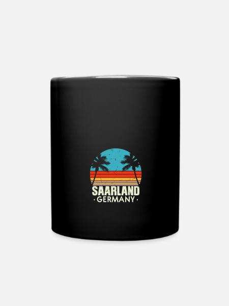 Saarland Retro Vintage Design - Tasse einfarbig - Schwarz
