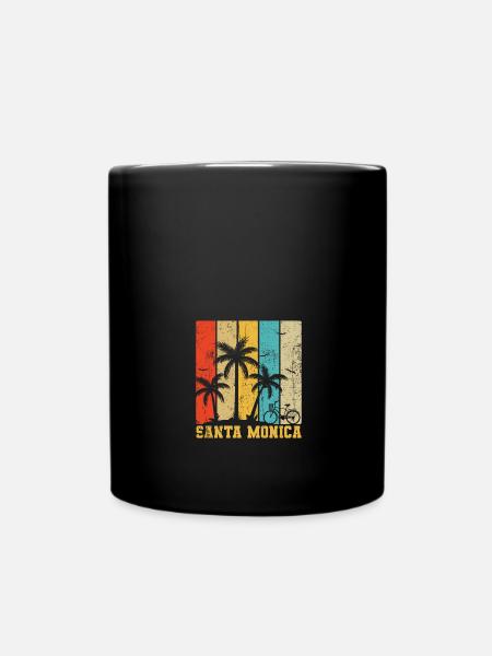 Santa Monica California - Mug uni - noir