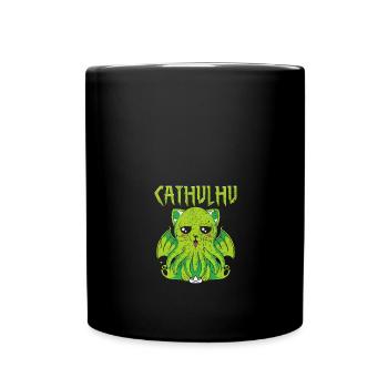 Cathulhu Saying Design - Full Colour Mug - black - Front