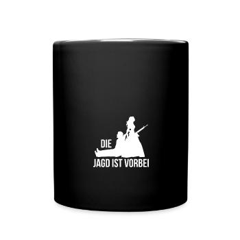 De Jagd ist vorbei Jungggesellenabschied - Tasse einfarbig - Schwarz - Vorne