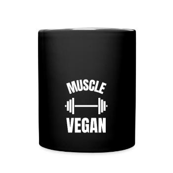 muscle vegan - Mug uni - noir - Devant