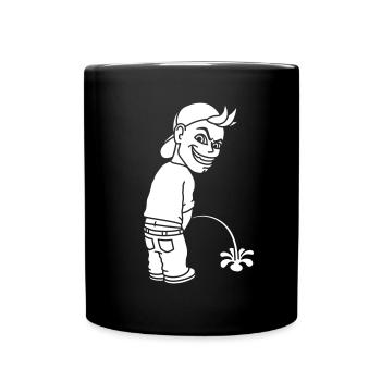 Pee Boy (white) - Tasse einfarbig - Schwarz - Vorne