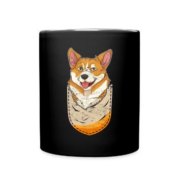Dog Friend Dog Chest Bag Cadeau Welsh Corgi - Mug uni - noir - Devant