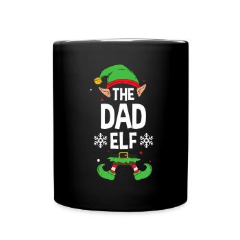 Elfe de cadeau de Noël de famille assorti de groupe - Mug uni - noir - Devant