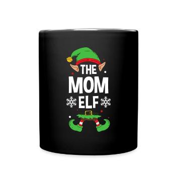 Elfe de cadeau de Noël de famille assorti de groupe - Mug uni - noir - Devant