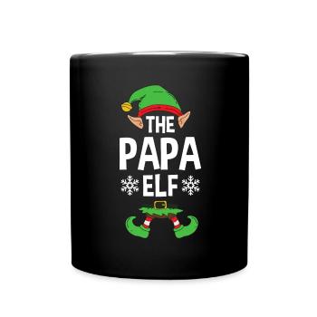 Group Matching Family Christmas Gift Elf - Full Colour Mug - black - Front