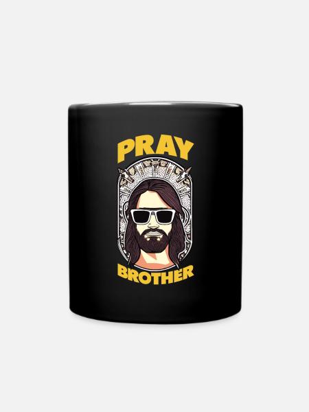Priez frère - Cool Jesus Design - Mug uni - noir