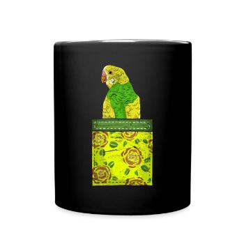 Oiseau Animal Cadeau Chest Sac Perruche - Mug uni - noir - Devant