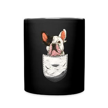 Dog Gift Chest Bag French Bulldog - Full Colour Mug - black - Front
