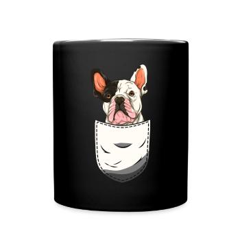 Frenchie Dogs Sac coffre cadeau Bulldog - Mug uni - noir - Devant