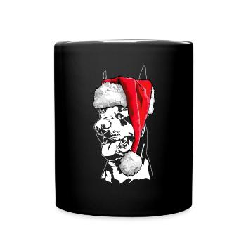 Santa Doberman Christmas Dogs Wilsigns - Mug uni - noir - Devant