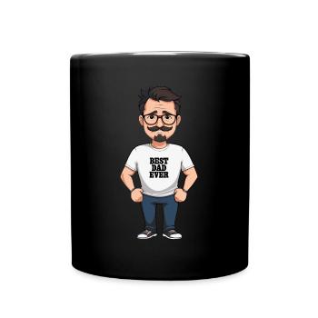 Best Dad ever - Geschenk zum Vatertag - Tasse einfarbig - Schwarz - Vorne