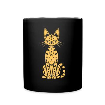 Serval - Tasse einfarbig - Schwarz - Vorne