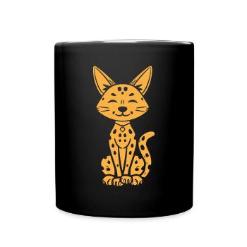 Serval - Tasse einfarbig - Schwarz - Vorne