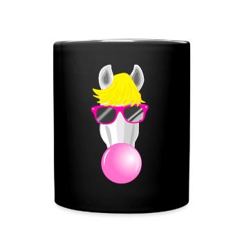 Cooles Pferd - Tasse einfarbig - Schwarz - Vorne