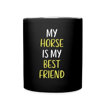 Mon cheval est mon meilleur ami - Mug uni - noir - Devant