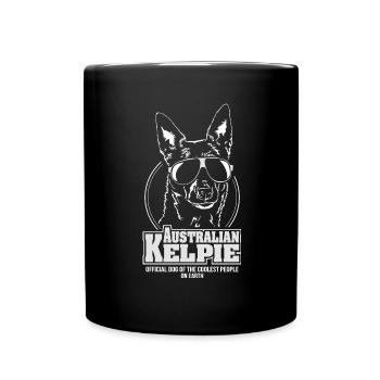 AUSTRALIAN KELPIE coolest people Wilsign's herding dog - Full Colour Mug - black - Front