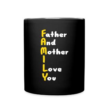FAMILY (Father And Mother I Love You) - Mug uni - noir - Devant