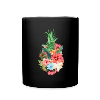 Ananas - Mug uni - noir - Devant