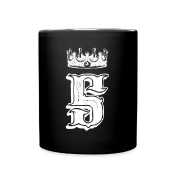 5 Number crown - Full Colour Mug - black - Front