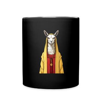 Lama chrétien chrétien - Mug uni - noir - Devant
