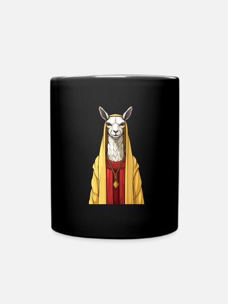 Christian Christianity Lama - Full Colour Mug - black