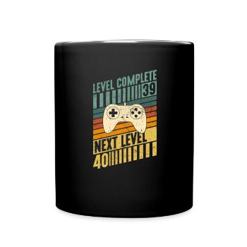 Cadeaux de 40e anniversaire Gamer Niveau 40 Quarante - Mug uni - noir - Devant