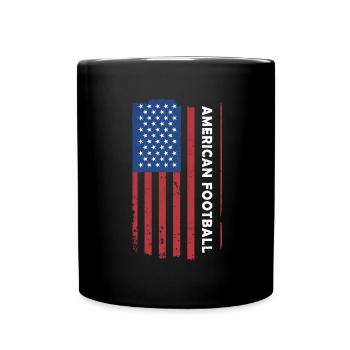 Sport Us Flag American Football - Full Colour Mug - black - Front