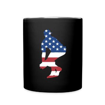 Sport Us Flag Softball - Tasse einfarbig - Schwarz - Vorne