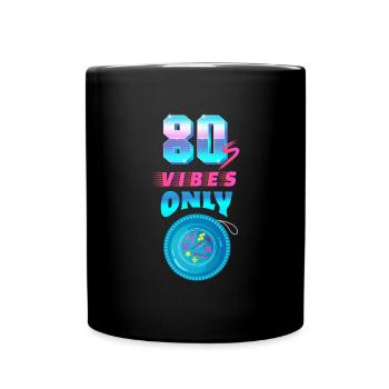 80s Vibes Only Retro Vintage Yoyo Party Costume - Full Colour Mug - black - Front