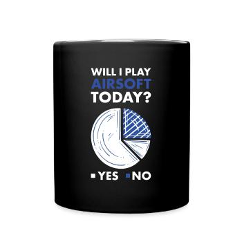 Sport Will I Play Airsoft - Full Colour Mug - black - Front