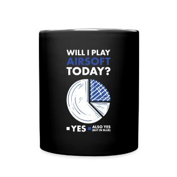 Sport Will I Play Airsoft - Full Colour Mug - black - Front