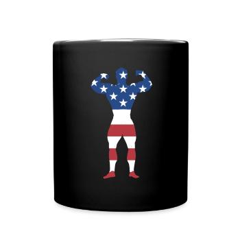 Sport Us Drapeau Musculation - Mug uni - noir - Devant