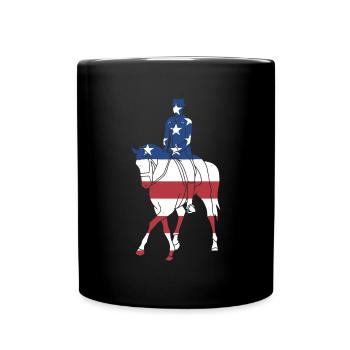 Sport Us Drapeau Équestre - Mug uni - noir - Devant
