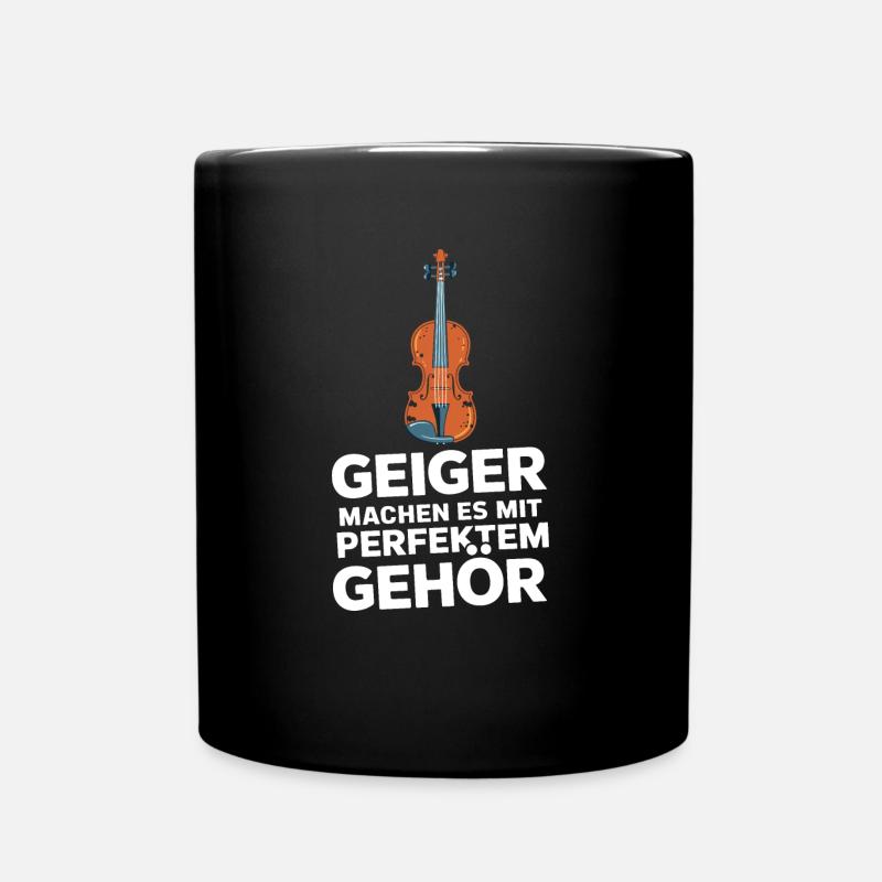 Musiker Geigen Spieler Geiger Violine Violinist - Tasse einfarbig - Schwarz