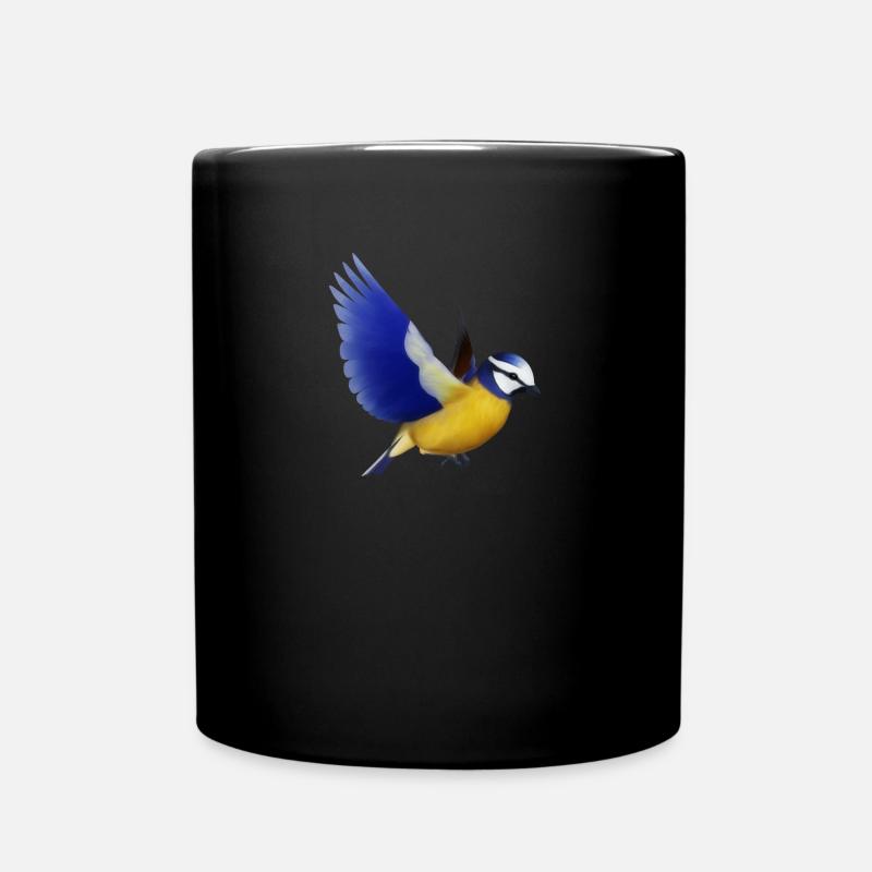 blaumeise,meise,vogel,tier - Tasse einfarbig - Schwarz