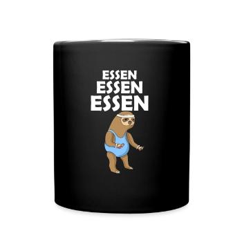 Essen Essen Essen - Tasse einfarbig - Schwarz - Vorne