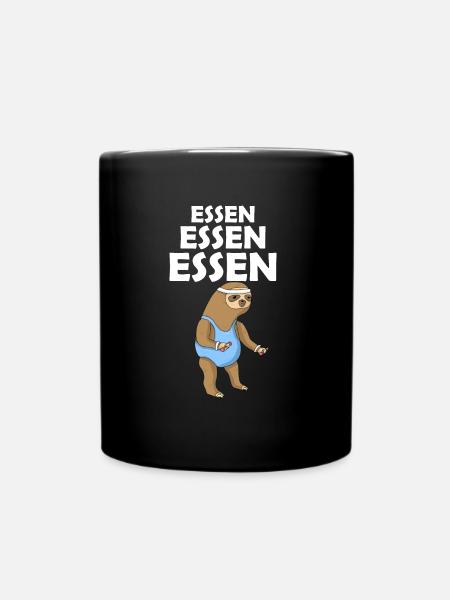 Essen Essen Essen - Tasse einfarbig - Schwarz