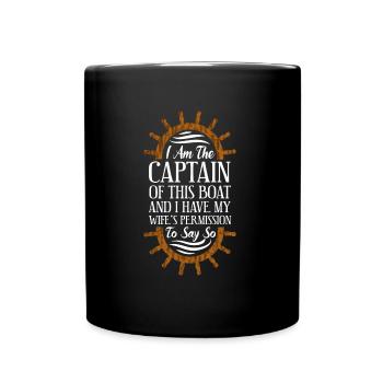 Boating ship captain boat - Full Colour Mug - black - Front