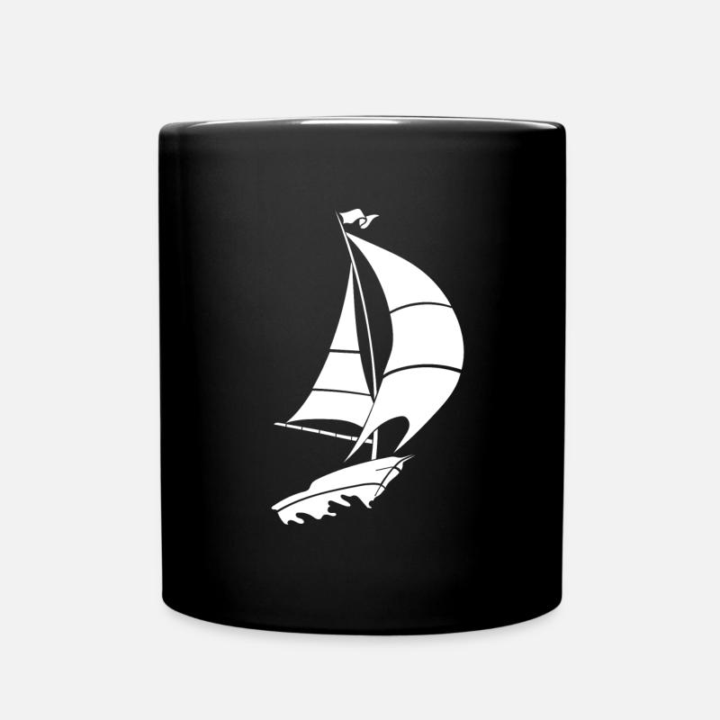Segeln Segelboot Design - Tasse einfarbig - Schwarz