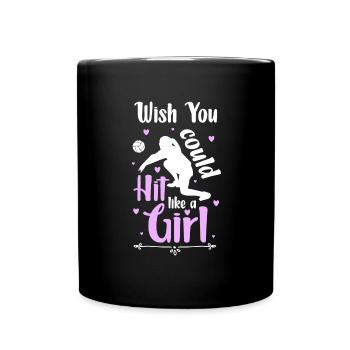 Volleyball Player Training - Full Colour Mug - black - Front