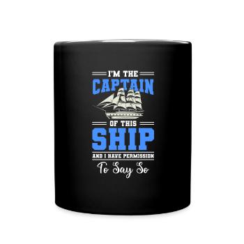 Sailing Captain Sail Sailor - Full Colour Mug - black - Front