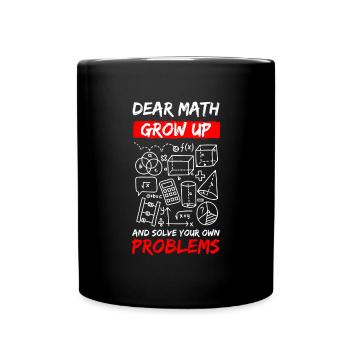 Problème drôle La solution - Mug uni - noir - Devant