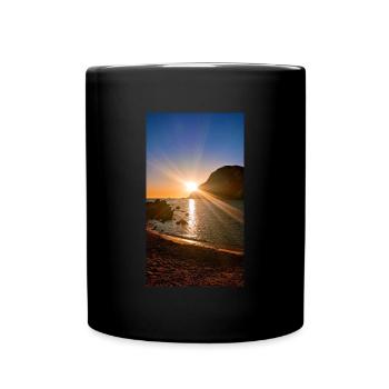 Naturfotografie Meer Sonnenuntergang - Tasse einfarbig - Schwarz - Vorne