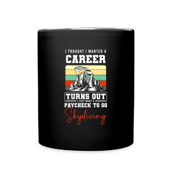 Skidiving Adrenaline Flying - Full Colour Mug - black - Front