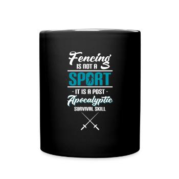 Fencing Fencing Sword Fighting Mask - Full Colour Mug - black - Front
