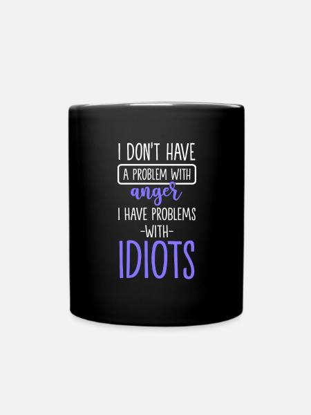 Idiots Funny Funny - Full Colour Mug - black