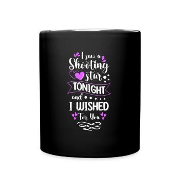 Star Wish Moon Astronaut - Full Colour Mug - black - Front
