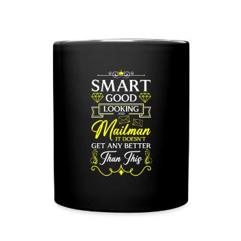 Briefträger Paketzusteller Briefe Briefbote - Tasse einfarbig - Schwarz - Vorne