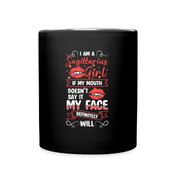 Sagittarius Star Constellation - Full Colour Mug - black - Front